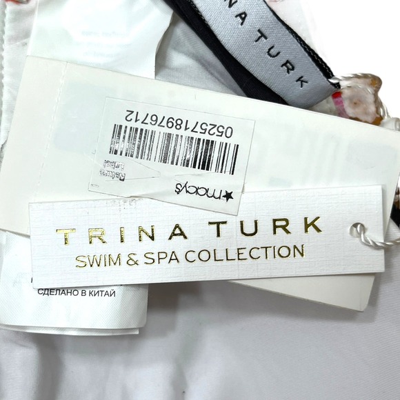 Tina Turk Swim NWT Shangri La Triangle String Bikini Top Flame Red UPF 50+ 12 - Picture 9 of 12